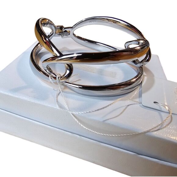 Calvin Klein NWT Silvertone Stainless Steel Bracelet - Picture 2 of 7